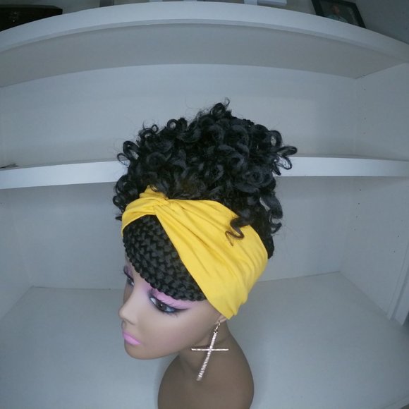 Headband Wig Goddess Box Braid Curly End Ponytail Wigs Updo Wigs for Black Women - Picture 4 of 8